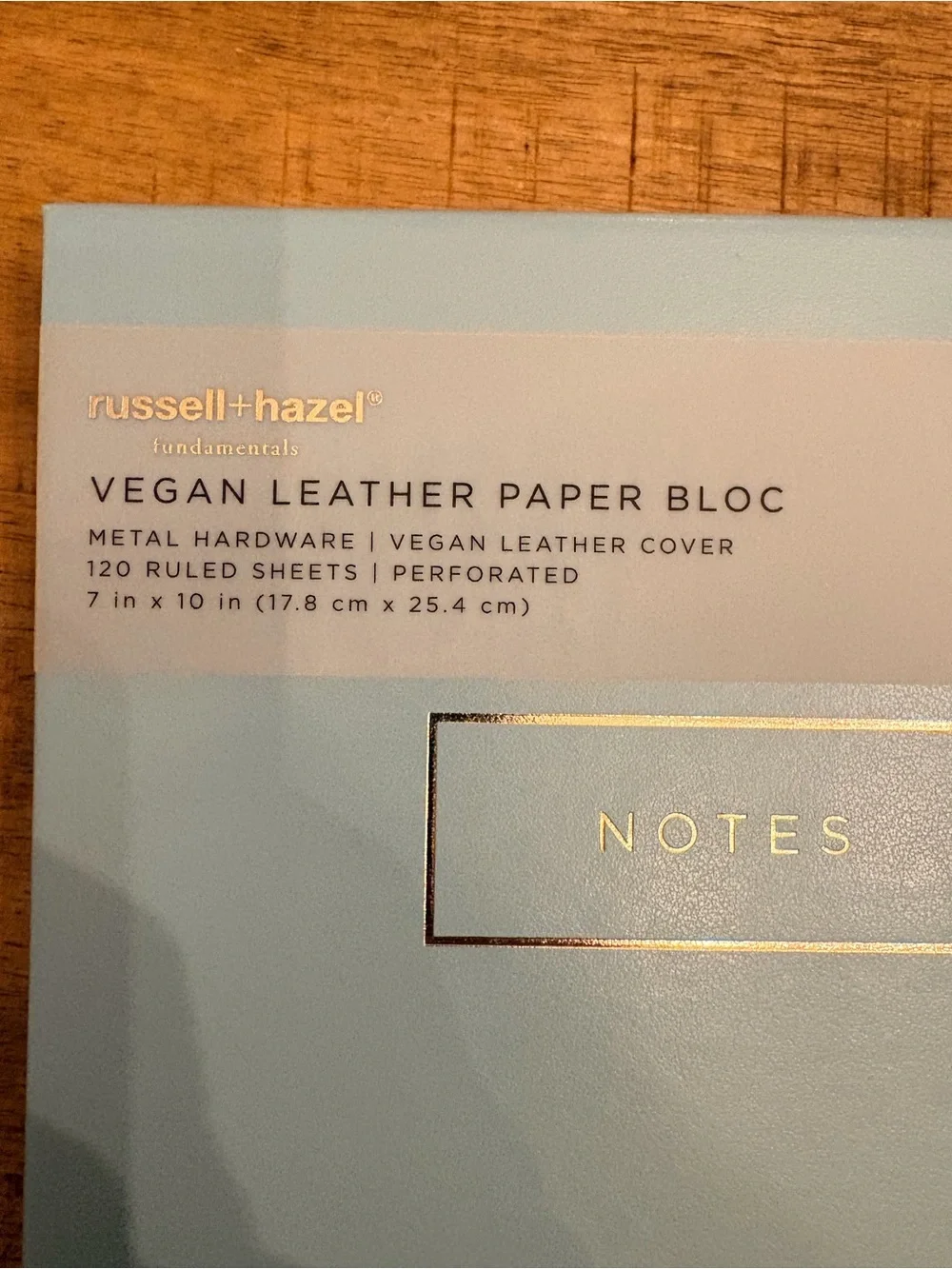Russell + Hazel Vegan Leather Paper Bloc Notes journal notebook diary